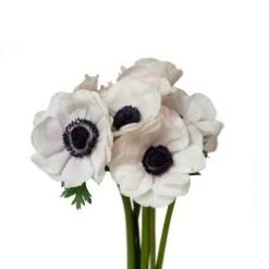 Anemone Pastel Blush Pink - With Black Center 40 Cm